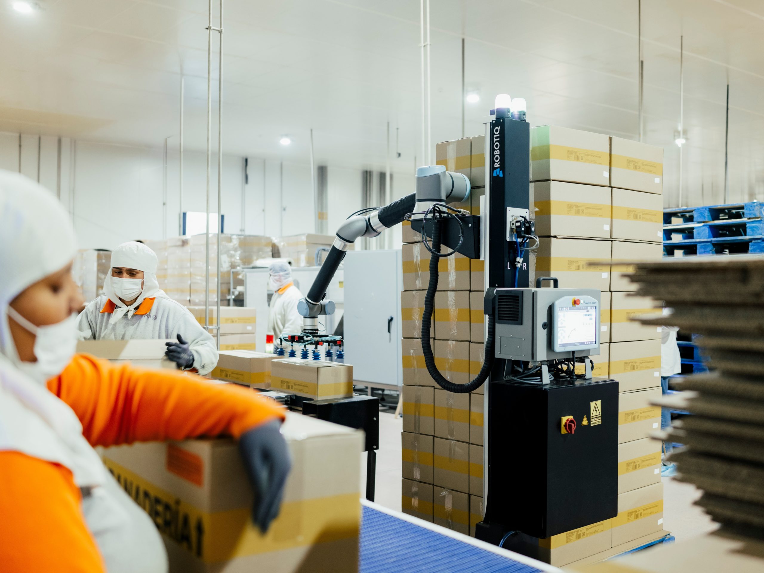 Caso de Éxito: Automatización de Paletizado en la Industria Alimenticia con Robotiq AX10 y Universal Robots UR10